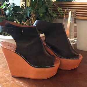 Chloé Ankle wrap platform wedge. Great condition